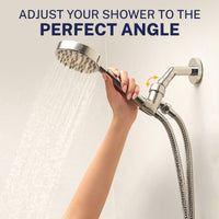 Adjustable Angle Handheld Shower Head Holder Brushed Gold - The Shower Head Store