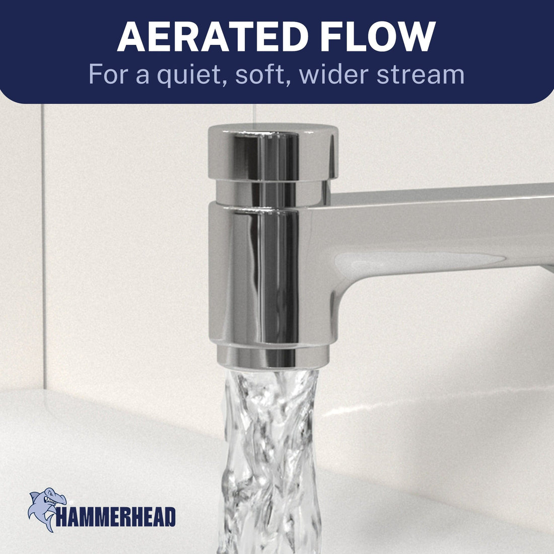 Aerated Flow Spring Loaded Tub Spout Chrome - The Shower Head Store