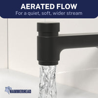 Aerated Flow Spring Loaded Tub Spout Matte Black - The Shower Head Store