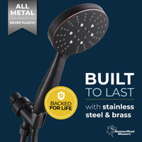 Built to Last 3 Spray Settings for Handheld Shower Head Massage Wide and Mist Spray 2.5 / Oil Rubbed Bronze - The Shower Head Store