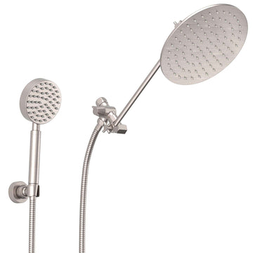 Main Image 1-Spray Dual Shower Head with Adjustable Arm and Shower Head Wall Mount Brushed Nickel  / 2.5 - The Shower Head Store
