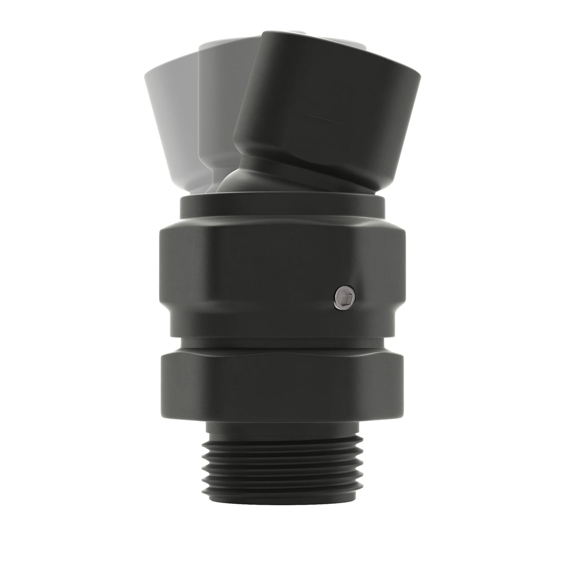 Main Image Swivel Adapter with Extended Threads for a Leak Free Seal HammerHead Showers Matte Black - The Shower Head Store