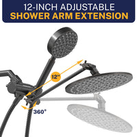 Adjustable Arm 1-Spray Dual with Adjustable Arm Oil Rubbed Bronze / 2.5 GPM - The Shower Head Store