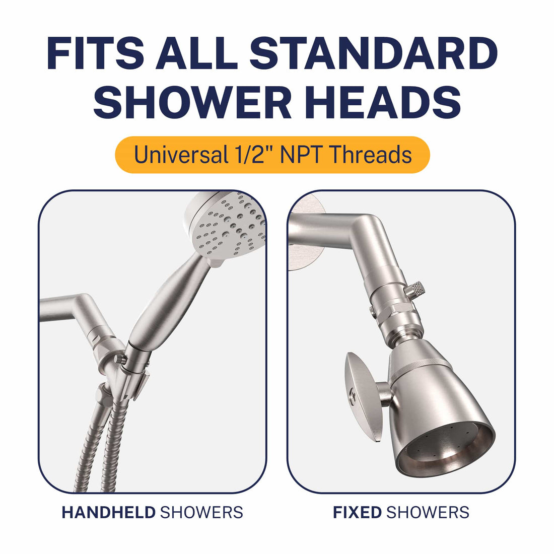 Compatibility Trickle Valve Installed to Handheld Shower Head Brushed Nickel - The Shower Head Store