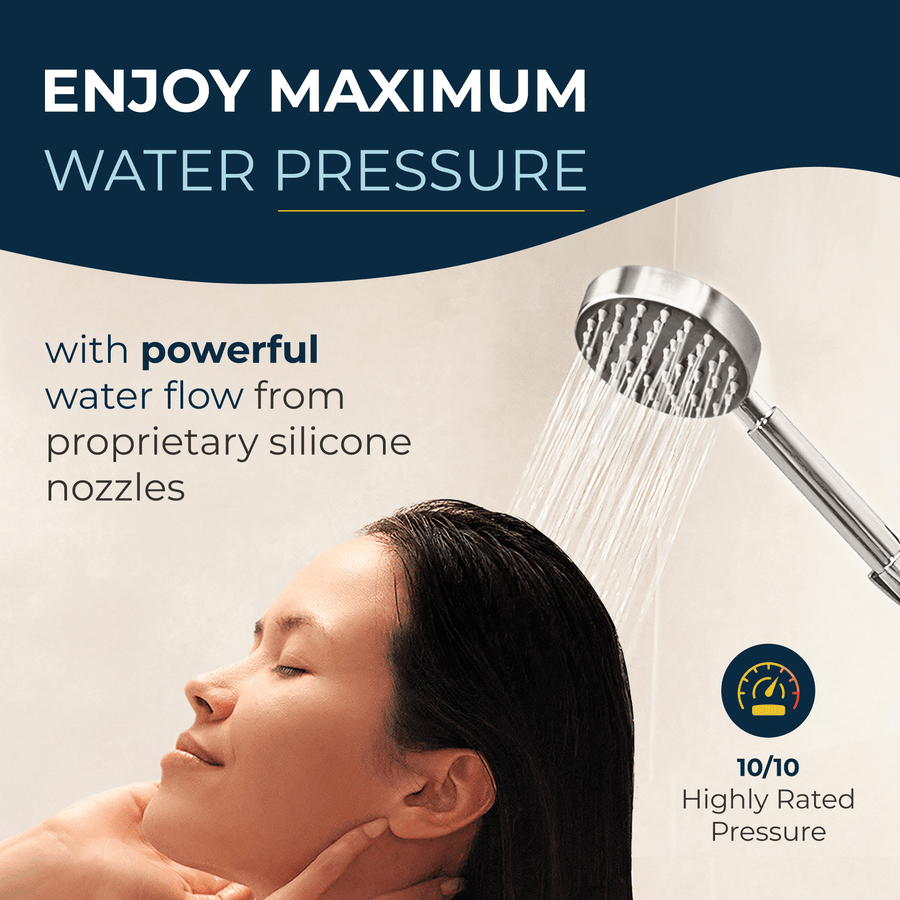 Maximum Water Pressure Valve and Trim, Low Flow 1-Spray Handheld and 7" Shower Arm Chrome / 1.75 - The Shower Head Store