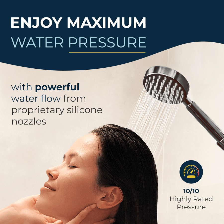 Maximum Water Pressure All Metal Handheld Shower Head Set - Complete Shower System with Valve and Trim Oil Rubbed Bronze 2.5