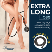 Extra Long Hose Dual Shower Head with Slide Bar Set Oil Rubbed Bronze  / 2.5 - The Shower Head Store