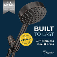 Built to Last All Metal Handheld Shower Head Set 1-Spray Chrome - The Shower Head Store Oil Rubbed Bronze / 1.75 GPM