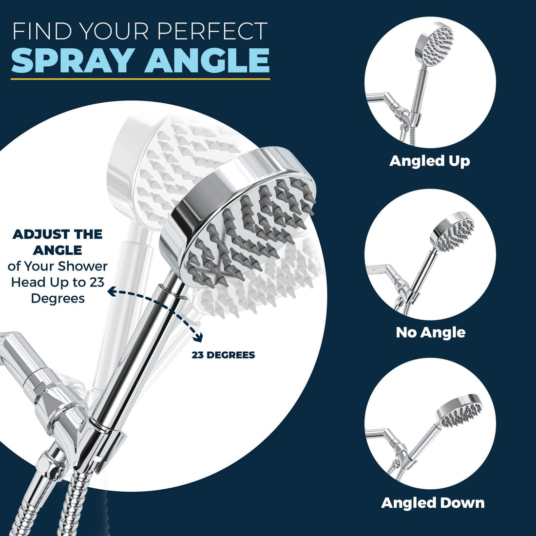 Infographic Handheld Shower Head Holder Chrome - The Shower Head Store