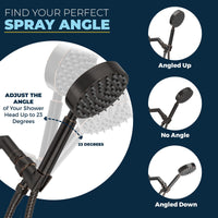 Perfect Spray Angle All Metal Handheld Shower Head Set - Complete Shower System with Valve and Trim Oil Rubbed Bronze  2.5