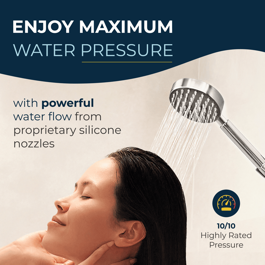 Max Pressure Dual Shower Head with Slide Bar Set Chrome / 2.5 GPM  Chrome / 1.75 GPM- The Shower Head Store