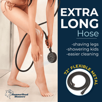 Extra Long Hose Slide Bar with Low Flow 1-Spray Handheld Shower Head Set Oil Rubbed Bronze / 1.75 - The Shower Head Store