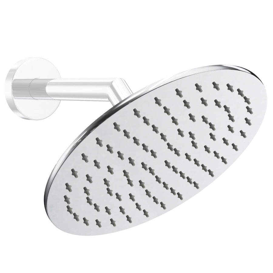 (Best 2) Metal 8 Inch Rain Shower Head Rainfall Showerhead Chrome - The Shower Head Store