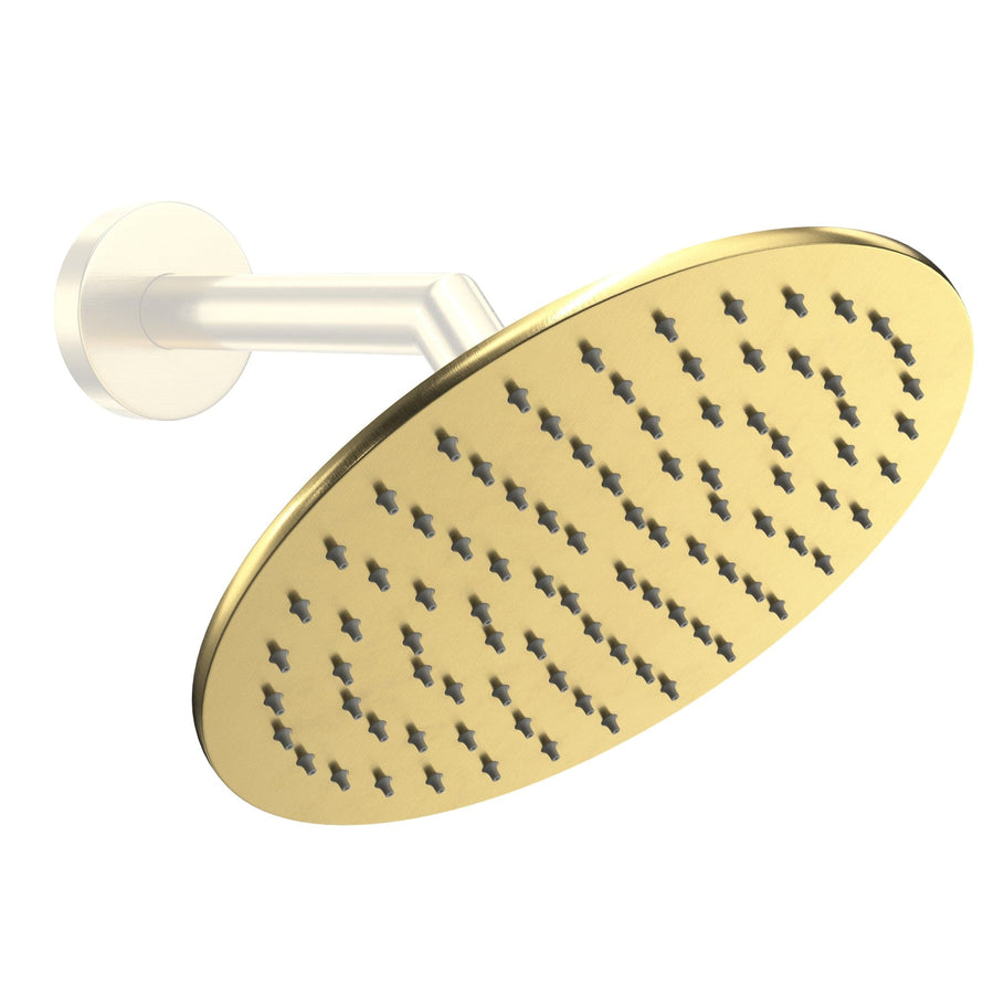 (Best) Metal 8 Inch Rain Shower Head Rainfall Showerhead Brushed Gold - The Shower Head Store