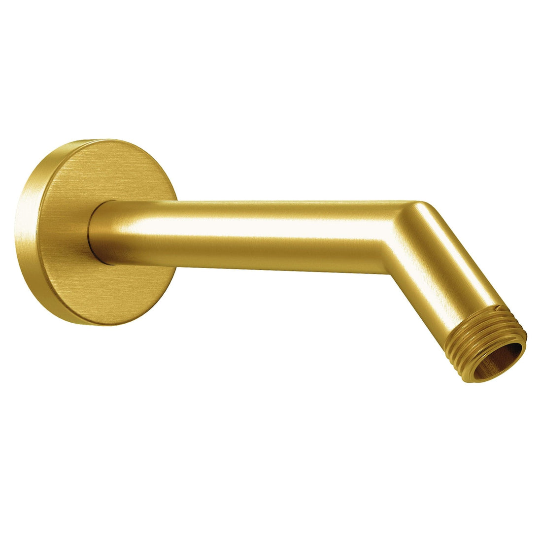 Brushed Gold - All Metal 7 Inch Shower Arm and Flange with Set Screw | Wall Elbow Pipe and Cover Plate | Universal Replacement Part for Showerheads - The Shower Head Store