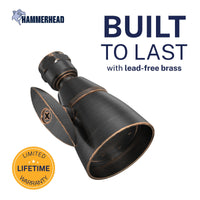 Built to Last HammerHead Showers 2-Inch Shower Head Oil Rubbed Bronze / 2.5 GPM Oil Rubbed Bronze / 1.75 GPM - The Shower Head Store