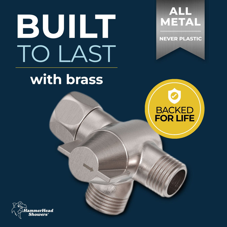 Built_To_Last_Diverter_Without_Holder Brushed Nickel - The Shower Head Store