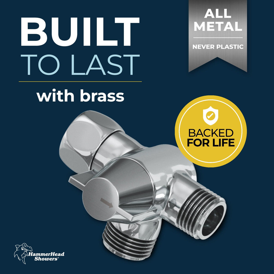 Built_To_Last_Diverter_Without_Holder Chrome - The Shower Head Store