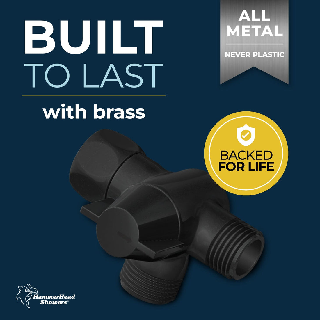 Built_To_Last_Diverter_Without_Holder Matte Black - The Shower Head Store