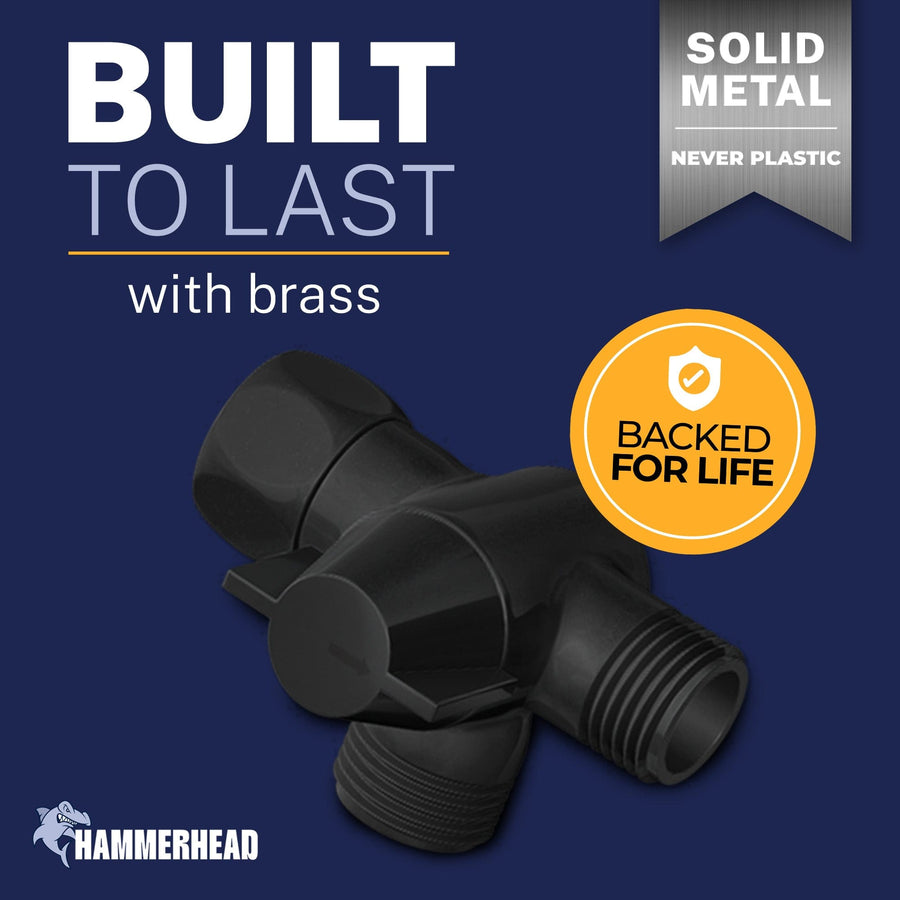 Built_To_Last_Diverter_Without_Holder Matte Black - The Shower Head Store