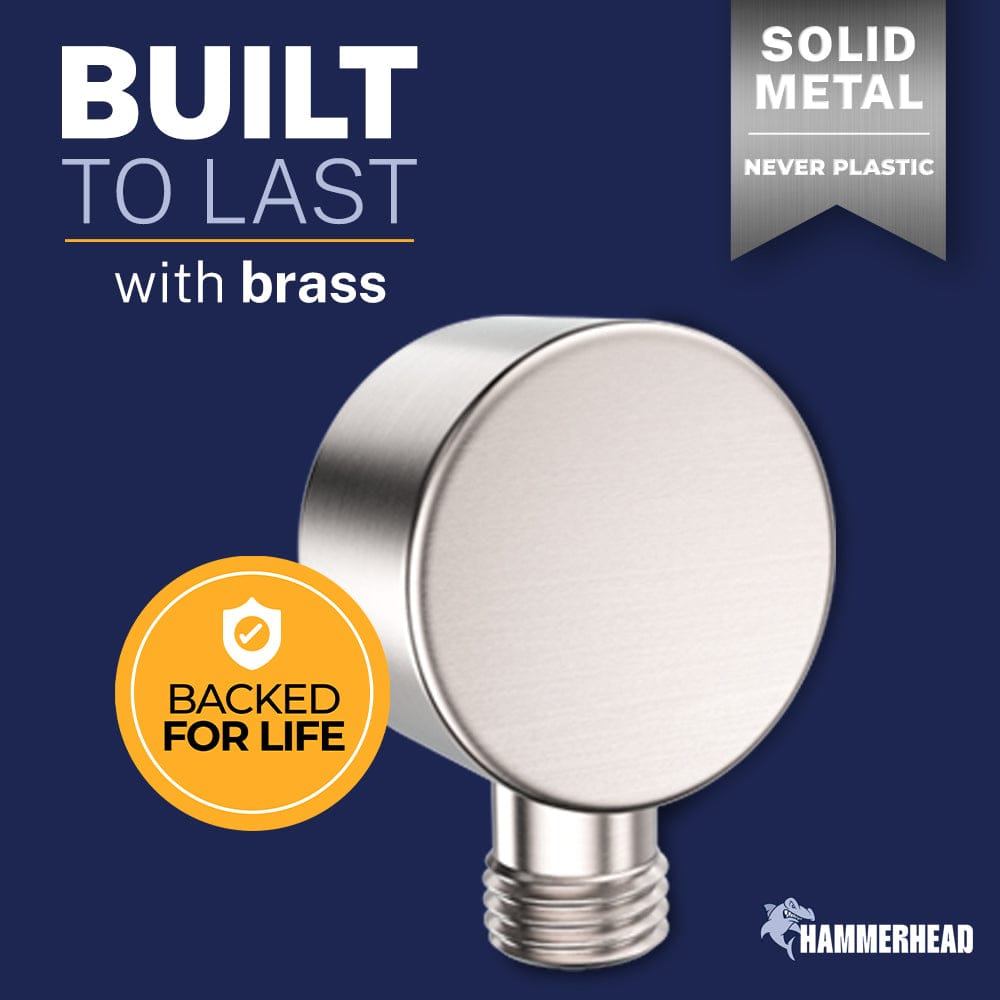 Built To Last Drop Ell Brushed Nickel  - The Shower Head Store