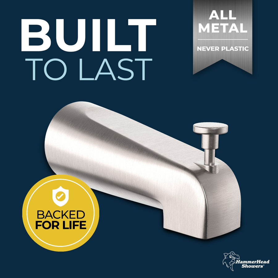 Built_To_Last_Tub_Spout Brushed Nickel - The Shower Head Store