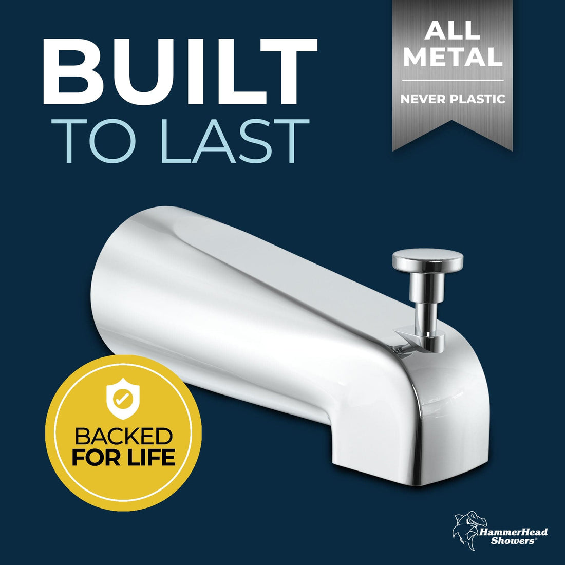 Built_To_Last_Tub_Spout Chrome - The Shower Head Store