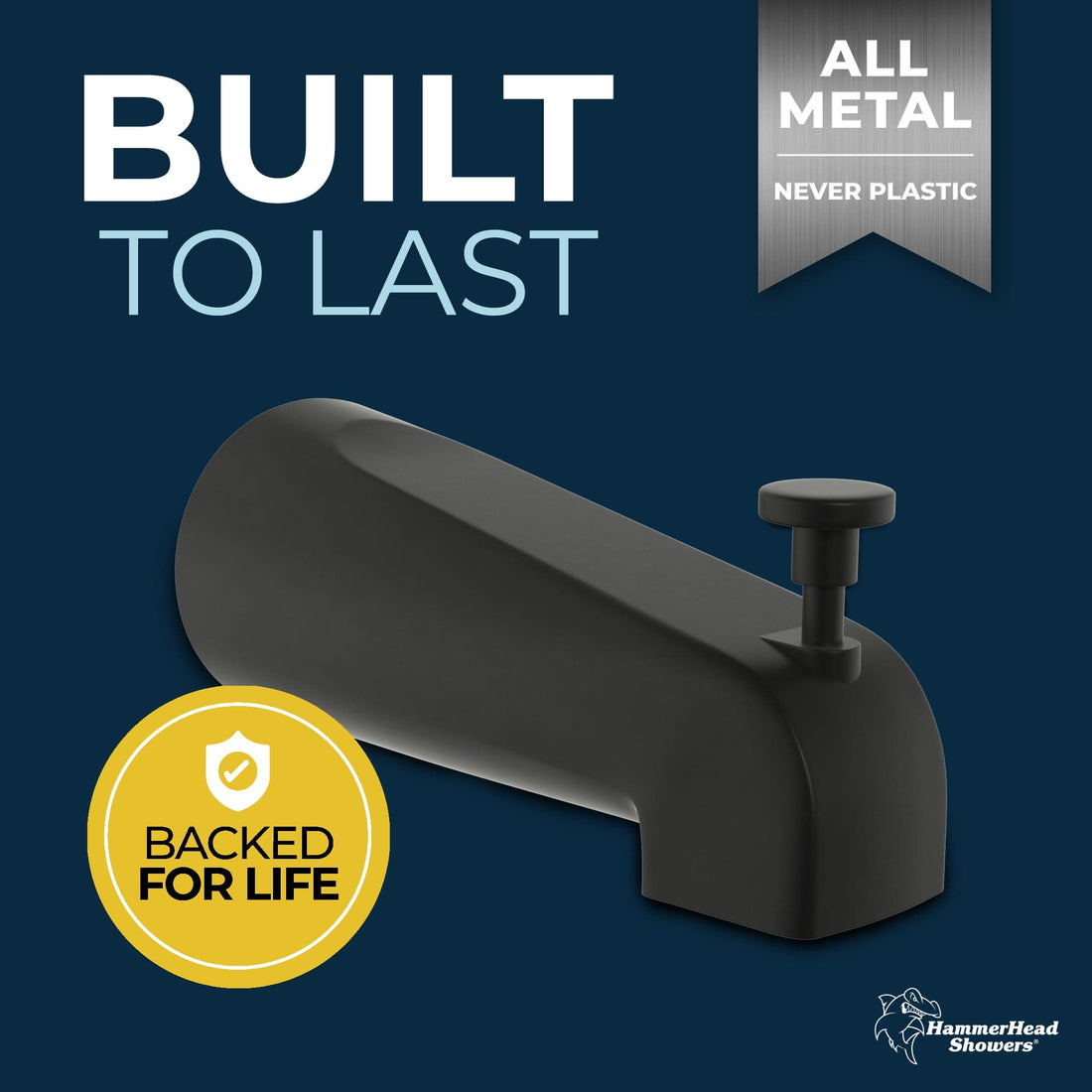 Built_To_Last_Tub_Spout Matte Black - The Shower Head Store