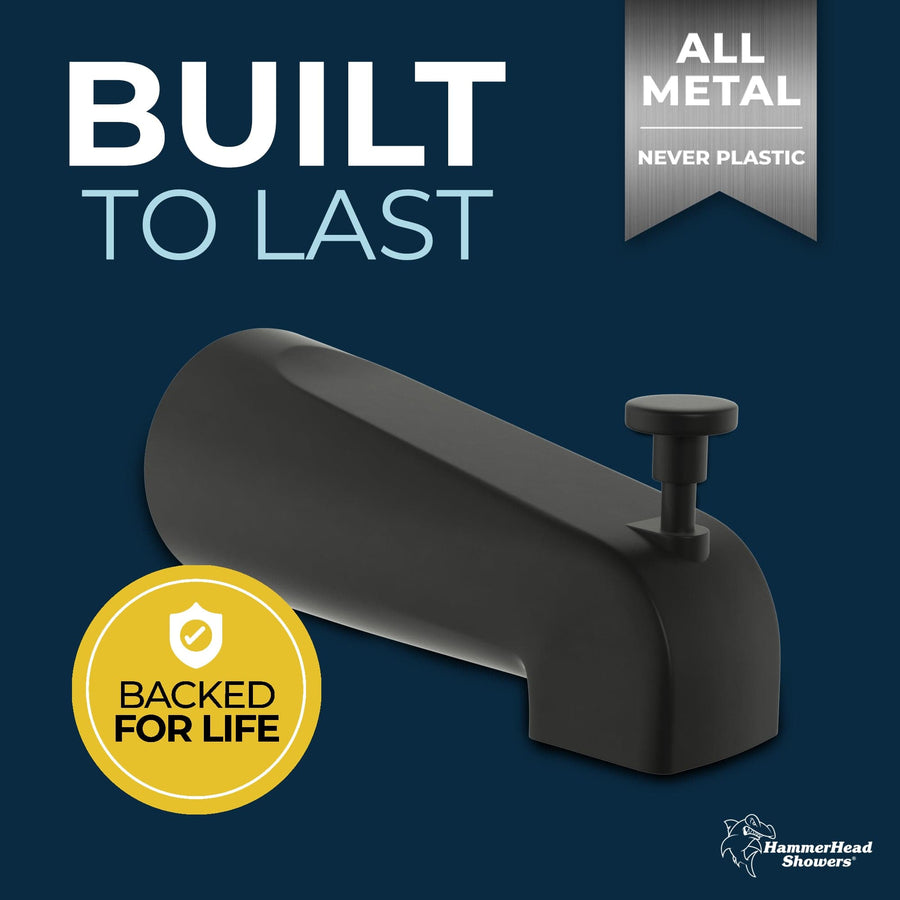 Built_To_Last_Tub_Spout Matte Black - The Shower Head Store