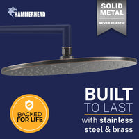 Built to Last 12 Inch Rain Shower Head Oil Rubbed Bronze  / 2.5 - The Shower Head Store