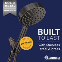 Built to LAst All Metal Shower Head Filter with 1-Spray Handheld Shower Head Set Oil Rubbed Bronze / 2.5 GPM Oil Rubbed Bronze / 1.75 GPM - The Shower Head Store