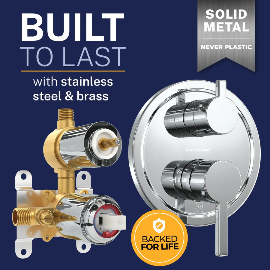 Built to Last 2-Handle Valve and Trim Chrome - The Shower Head Store