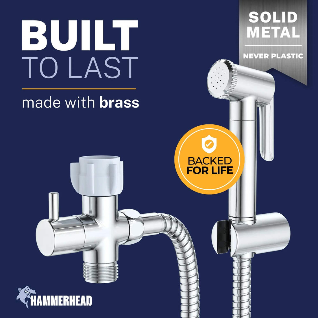 Built to Last Adjustable Pressure Bidet Chrome - The Shower Head Store