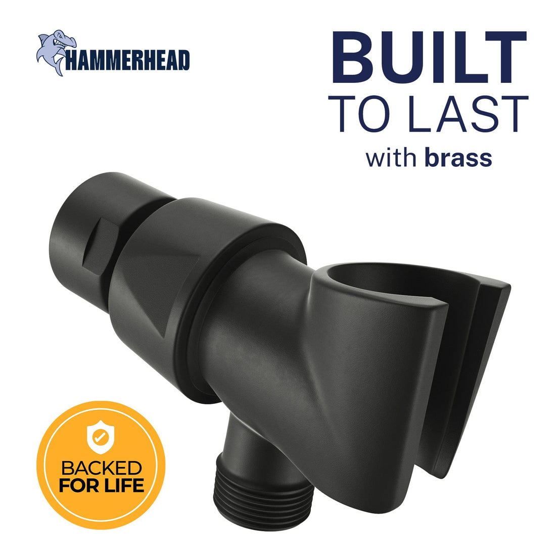 Built to Last Handheld Shower Head Holder Matte Black - The Shower Head Store