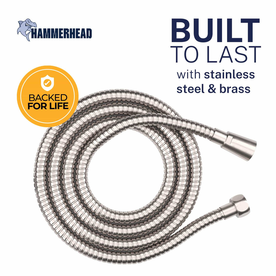 Built to Last 72-Inch Shower Hose Main Image Brushed Nickel / 72 Inches - The Shower Head Store