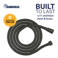 Built to Last HammerHead Showers 72-Inch Shower Hose Main Image Matte Black - The Shower Head Store