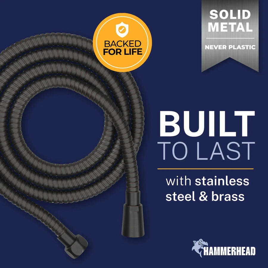 Built to Last Shower Hose Attachment for Shower Head 72 Inch Oil Rubbed Bronze / 72 Inches - The Shower Head