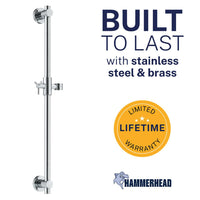 Built to Last All Metal Shower Slide Bar for Hand Held Shower Heads Chrome - The Shower Head Store