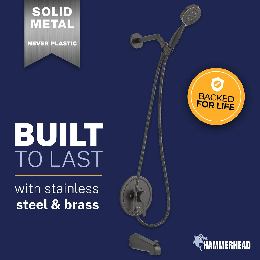 Built to Last 1-Handle Valve and Trim Shower System Oil Rubbed Bronze / 2.5 GPM - The Shower Head Store