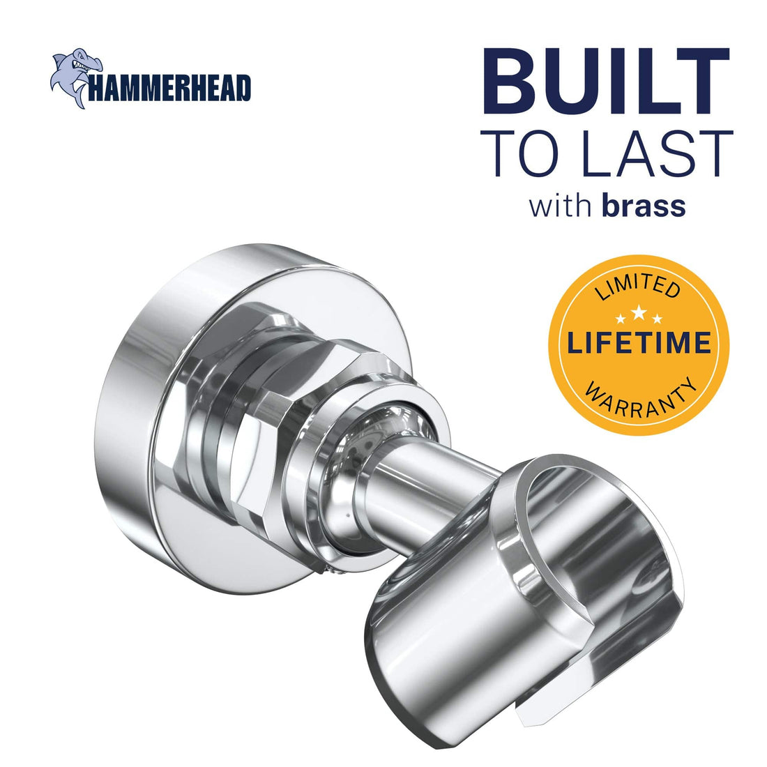 Built to Last Wall Mount Holder Chrome - The Shower Head Store