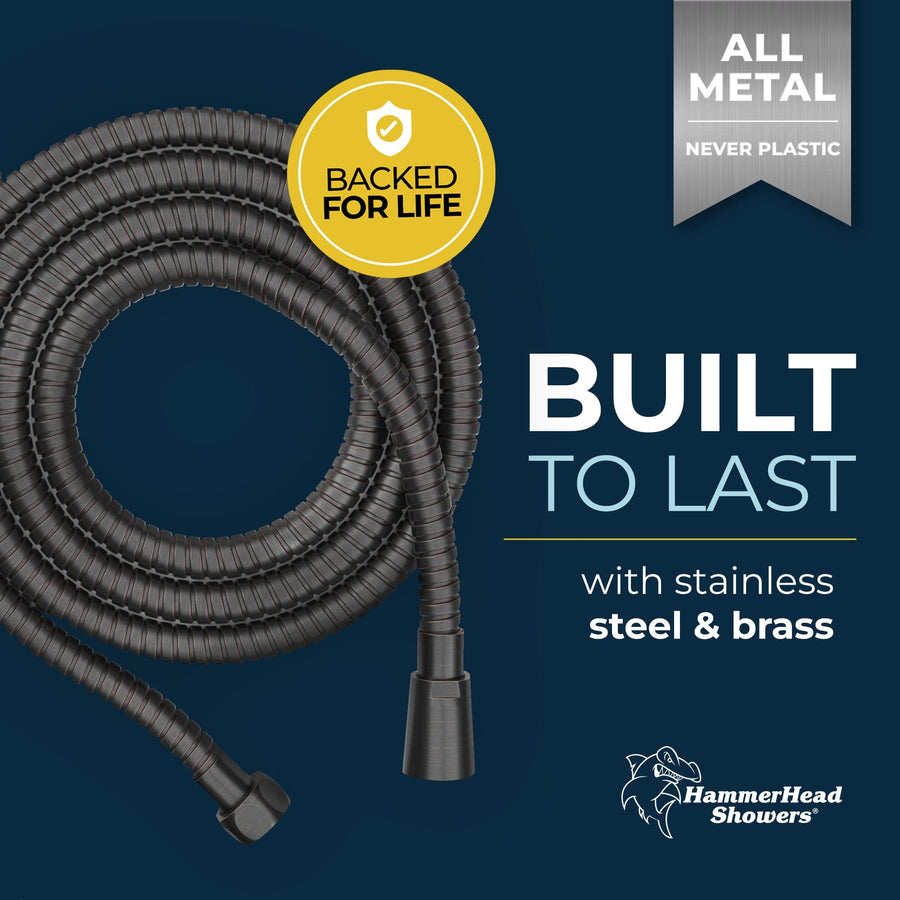 Built to Last Shower Hose Attachment for Shower Head 72 Inch Oil Rubbed Bronze  - The Shower Head Store