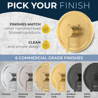 Built to Last with Stainless Steel and Brass cUPC Certified - All Metal 1-Handle Tub and Shower Valve with Trim Kit Brushed Gold - The Shower Head Store