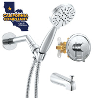 Main Images 1-Handle Valve and Trim Shower System Chrome / 1.75 GPM - The Shower Head Store