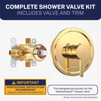 Exclusively Designed Single-Handle Shower Valve and Trim Kit Polished Brass / 2.5 - The Shower Head Store