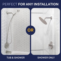 Compatibility Valve and Trim - All Metal 1-Handle Tub and Shower Valve with Trim Kit Brushed Nickel - The Shower Head Store