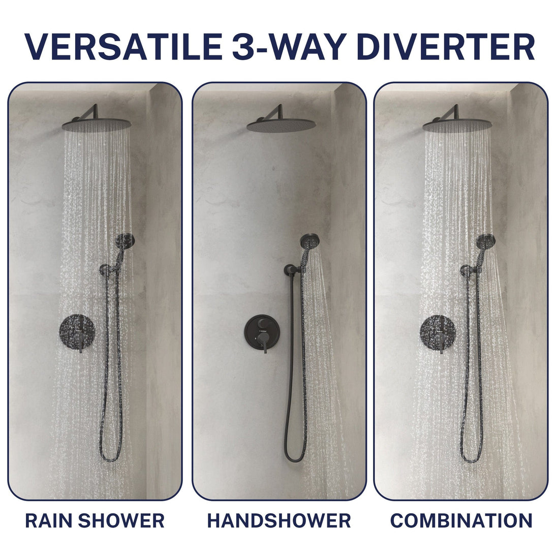Compatibility 2-Handle Valve and Trim Matte Black  - The Shower Head Store