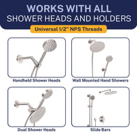 Compatibility 72-Inch Shower Hose Main Image (Brushed Nickel) - The Shower Head Store