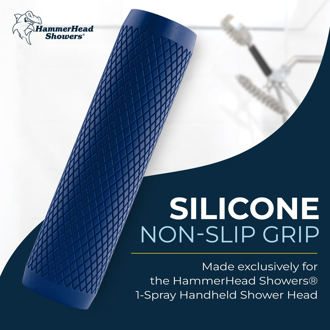 Compatibilty Shark Skin Grip Matte Dark Blue / 2.5 - The Shower Head Store