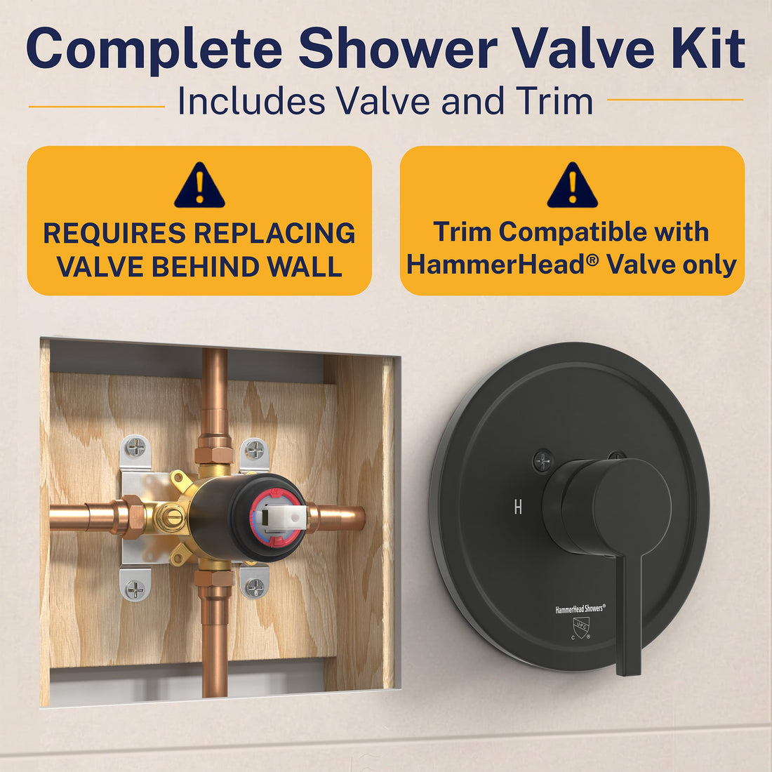 Complete Shower Valve and Trim 1-Handle Tub & Shower System with 3-Spray Handheld Shower Head Matte Black / 2.5 GPM Matte Black / 1.75 GPM - The Shower Head Store