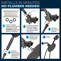 (DIY Easy Installation) Quick and Easy Shower Head Installation for Leak Free Seal Oil Rubbed Bronze - The Shower Head Store